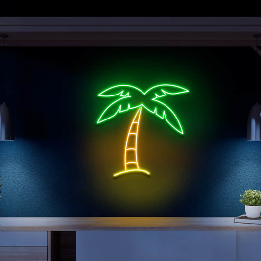 Palm Tree Neon Sign - Multicolor