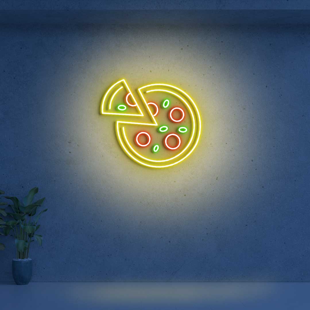 Pizza Neon Sign - Multicolor