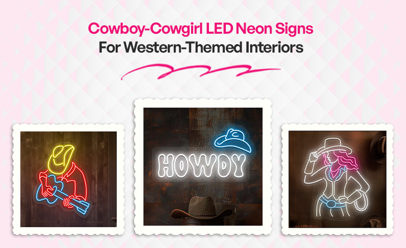 cowboy-cowgirl LED neon sign
