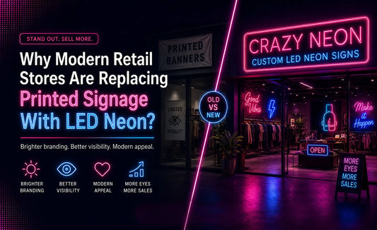 Why Modern Retail Stores Are Replacing Printed Signage With LED Neon