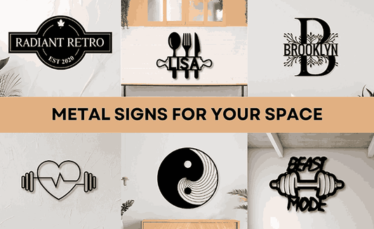 metal signs and metal letters