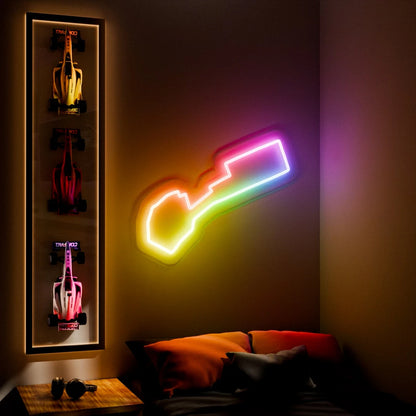 RGB Flow Baku City Grand Prix Circuit LED neon wall sign in yellow blue and red