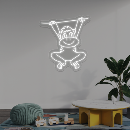 Swinging Monkey Neon Sign