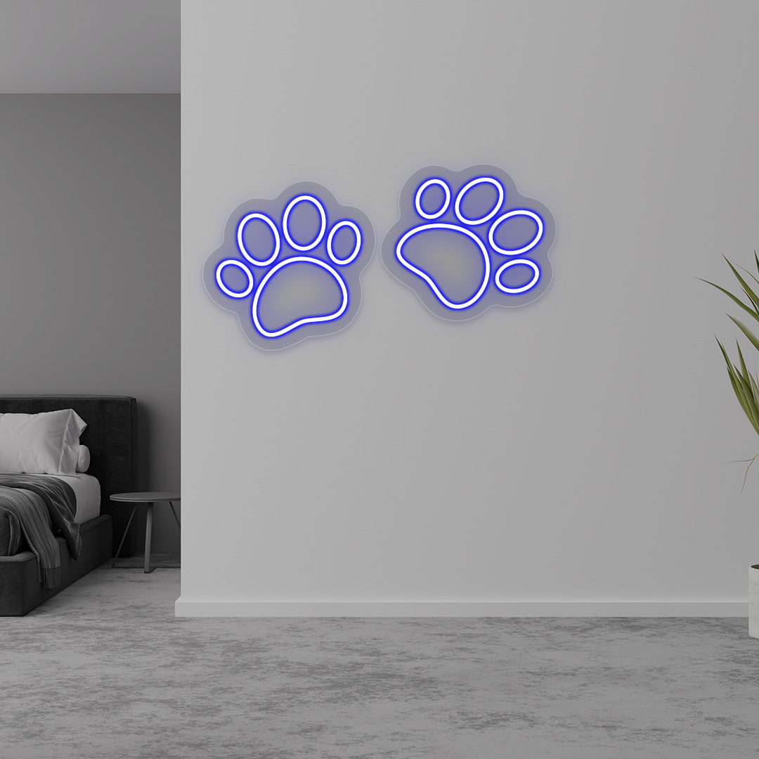 Cat Paws Neon Sign | CNUS015408 | Blue