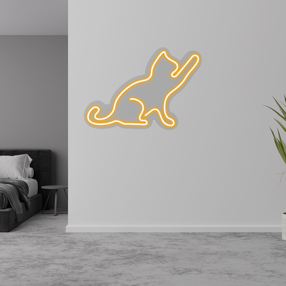 Cat Neon Sign | CNUS015488 | Orange