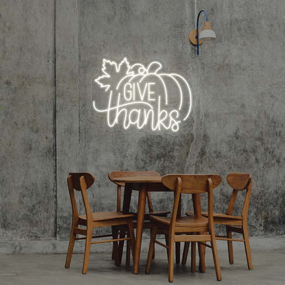 Give Thanks With Pumpkin Neon Sign | CNUS020928