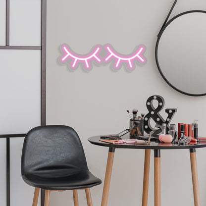 Eye Lashes Neon Sign | CNUS014322 | Pink