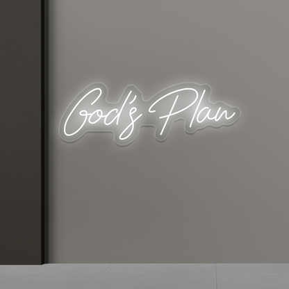 God's Plan Neon Sign