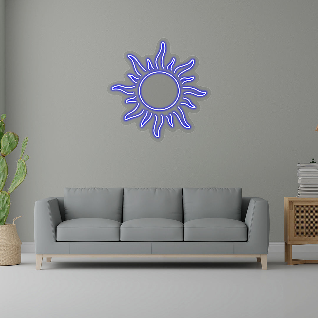 Sun Neon Sign | CNUS015568 | Blue