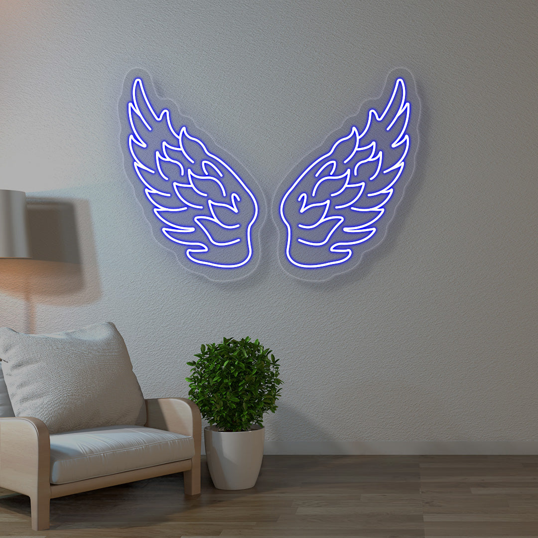 Angel Wings Neon Sign | CNUS015712 | Blue