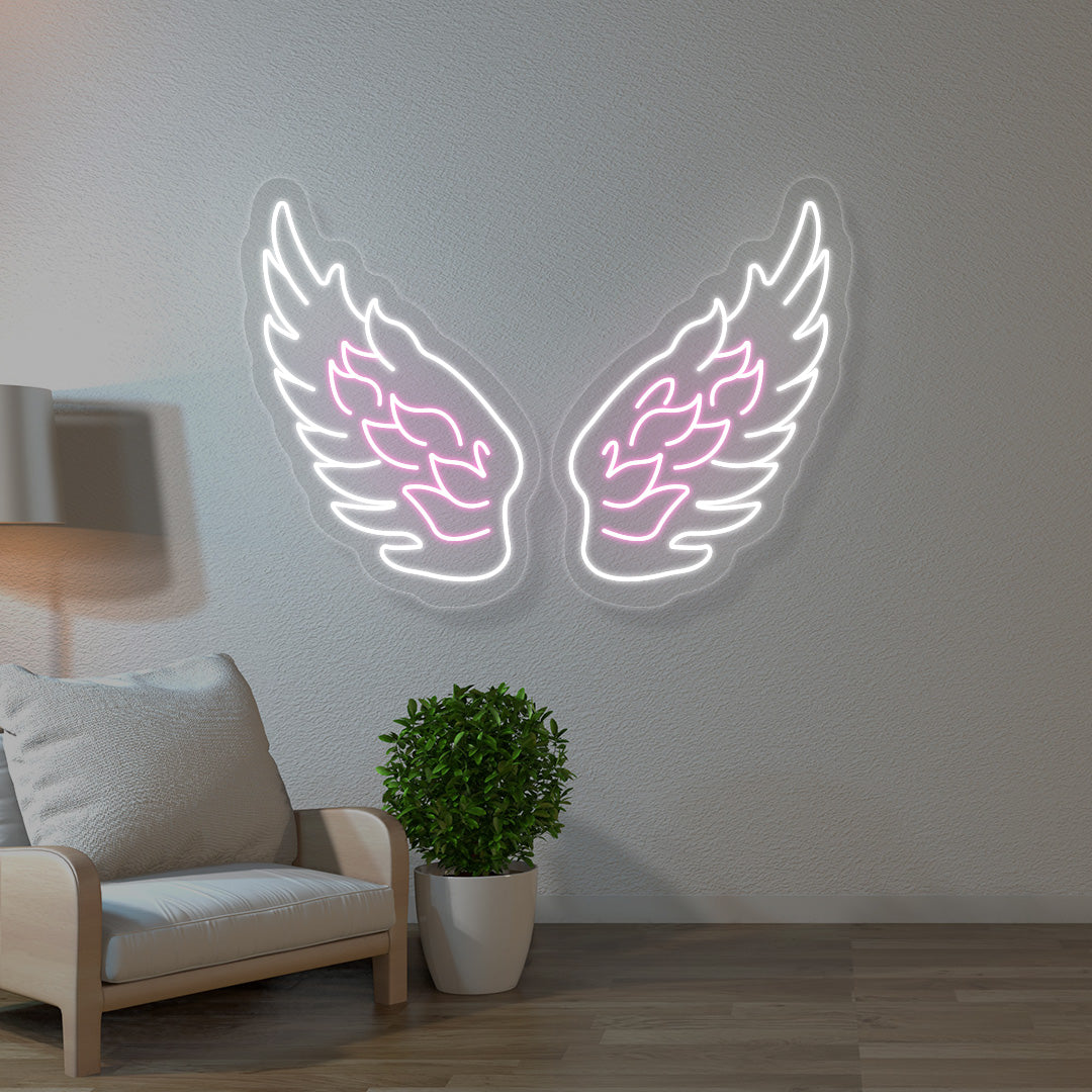 Angel Wings Multicolor Neon Sign | CNUS015648 | Pink