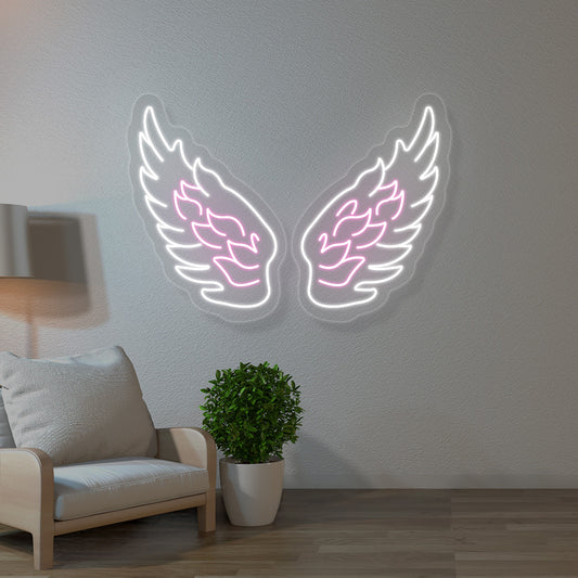 Angel Wings Multicolor Neon Sign | CNUS015648 | Pink