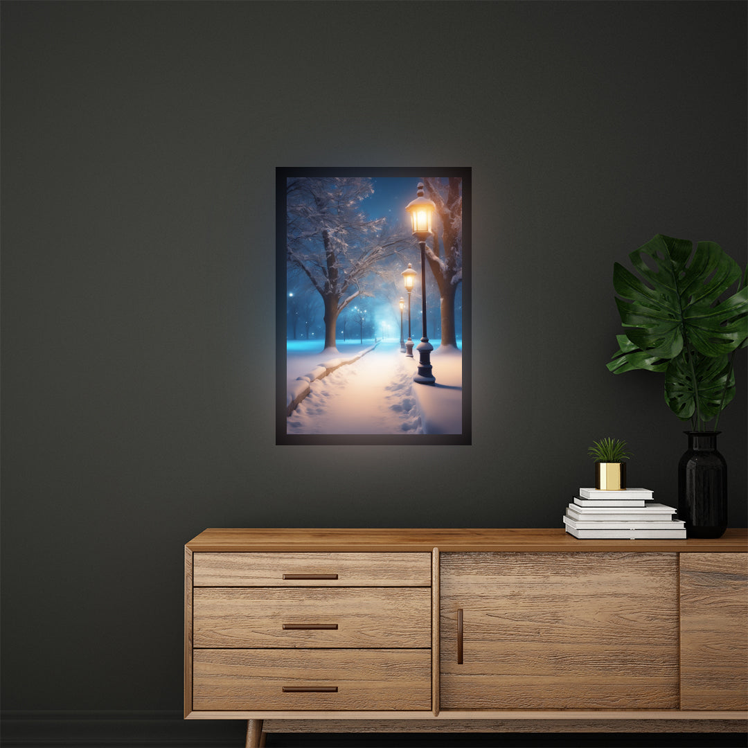Aesthetic Winter Scenery Illuminated Sign - View - 1