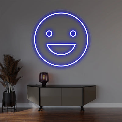 Smiling Emoji Neon Sign