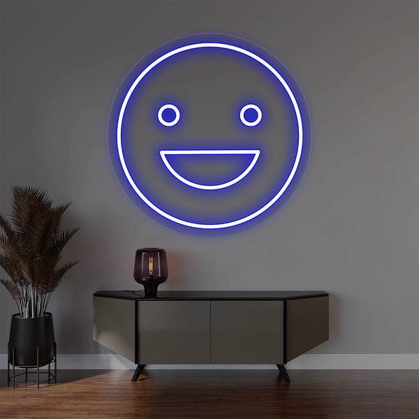 Smiling Emoji Neon Sign