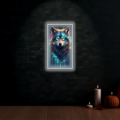 Wolf Neon Artwork