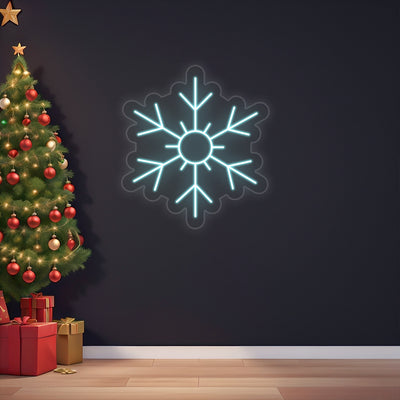 Snow Flake Neon Sign | Iceblue