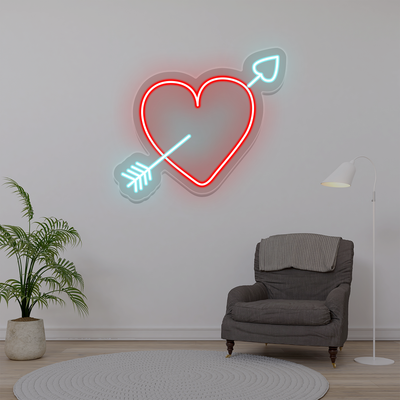 Cupid Heart Love Neon Sign