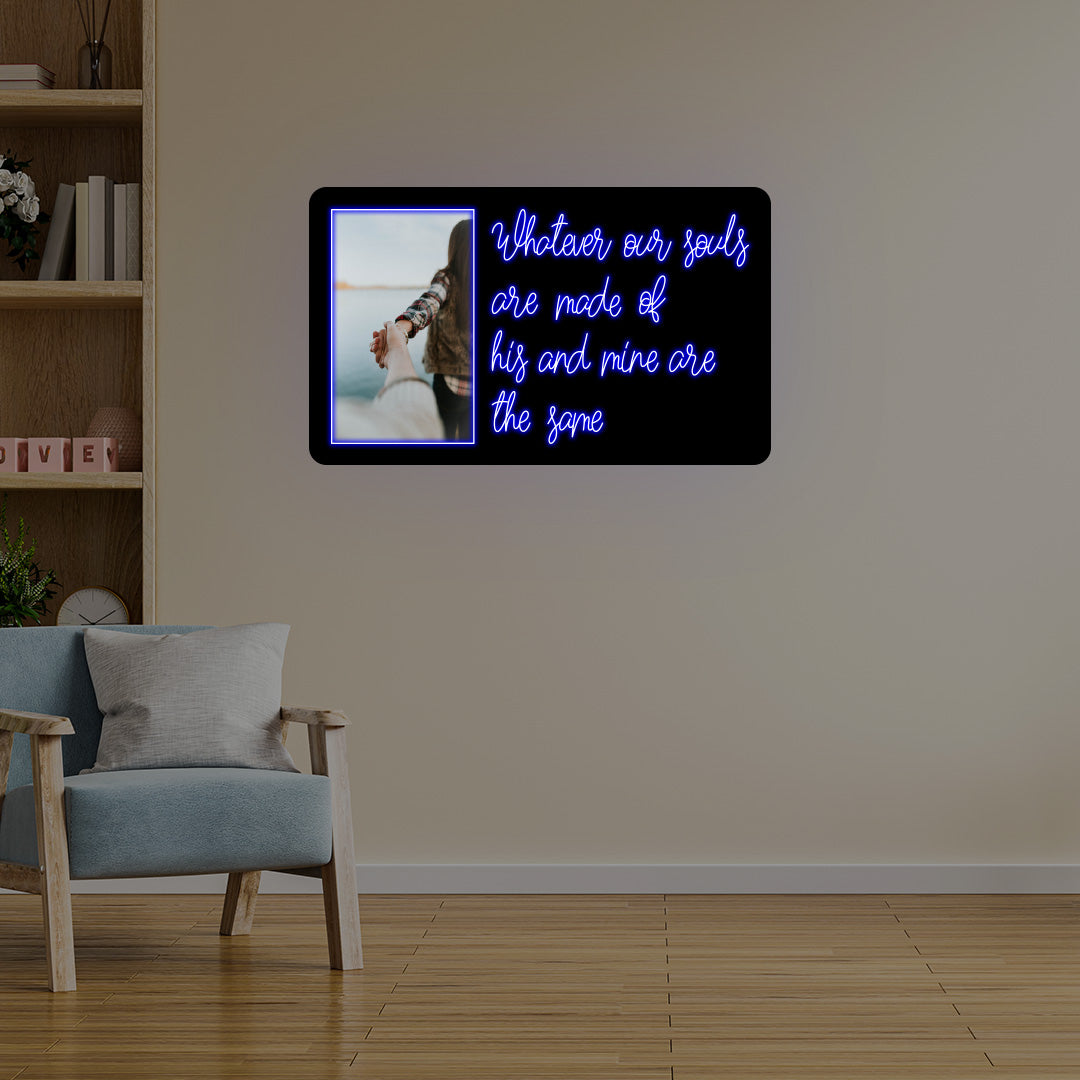 Personalized Quote With Photo Illuminated Sign