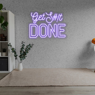 Get Shit Done Neon Sign | Purple