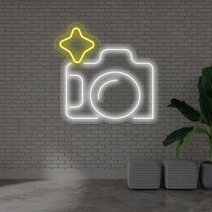 Snapshot Neon Sign | White