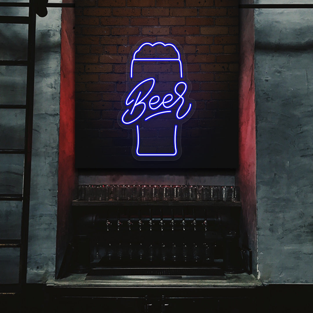 Beer Glass Neon Sign | CNUS015872 | Blue