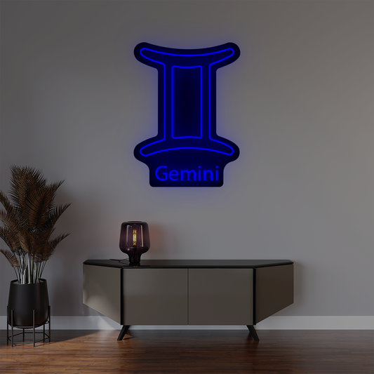 Gemini Zodiac Illuminated Sign