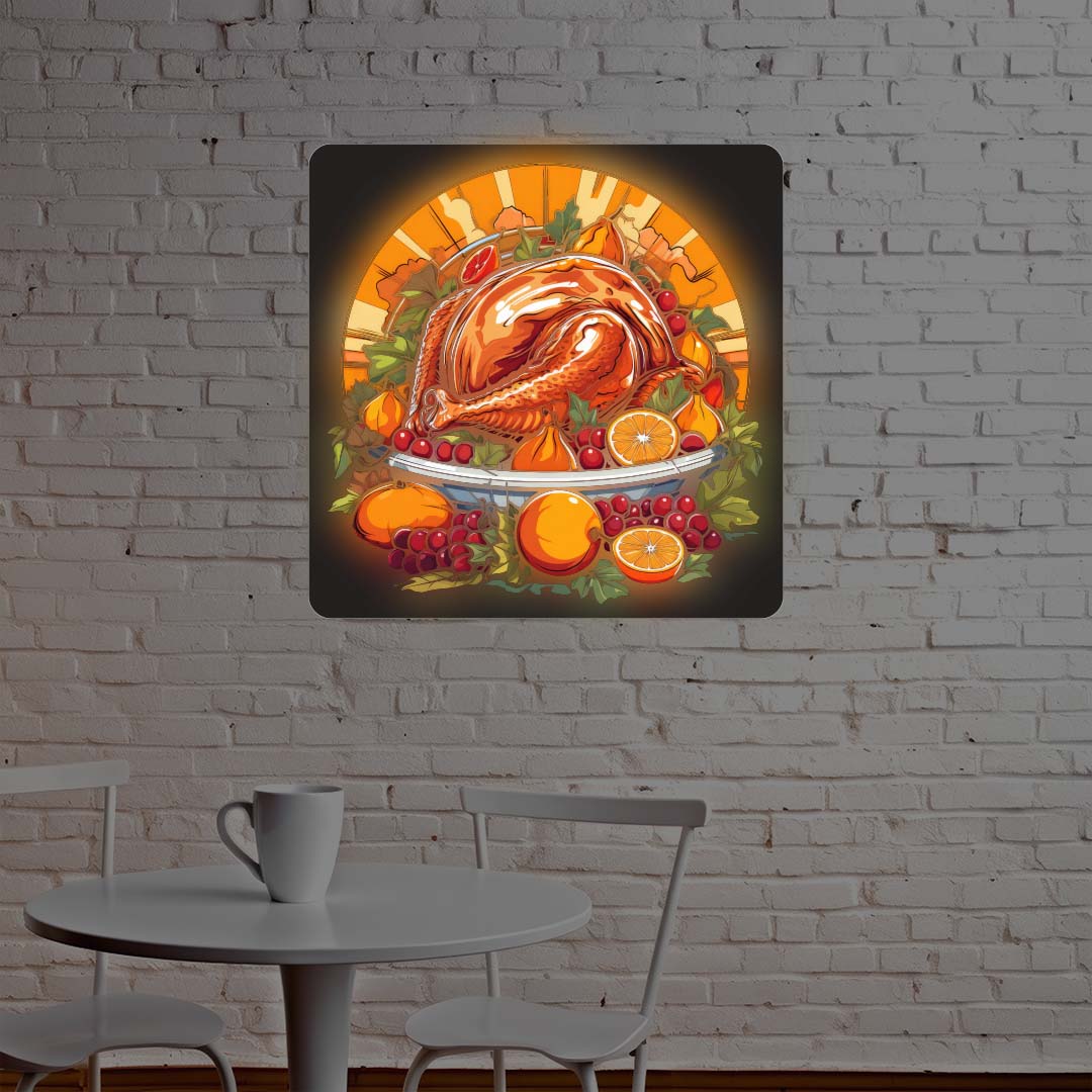 Thanksgiving Turkey Feast Illuminated Sign | CNUS022057