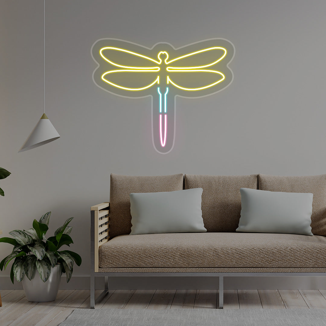 Dragonfly Multicolor Neon Sign | CNUS017112 | Yellow