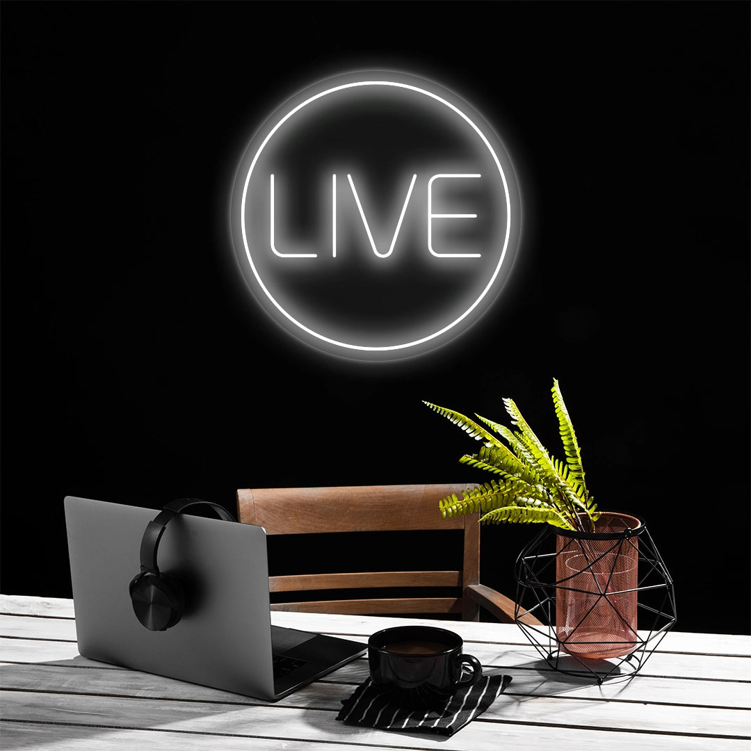 Live Neon Sign | White