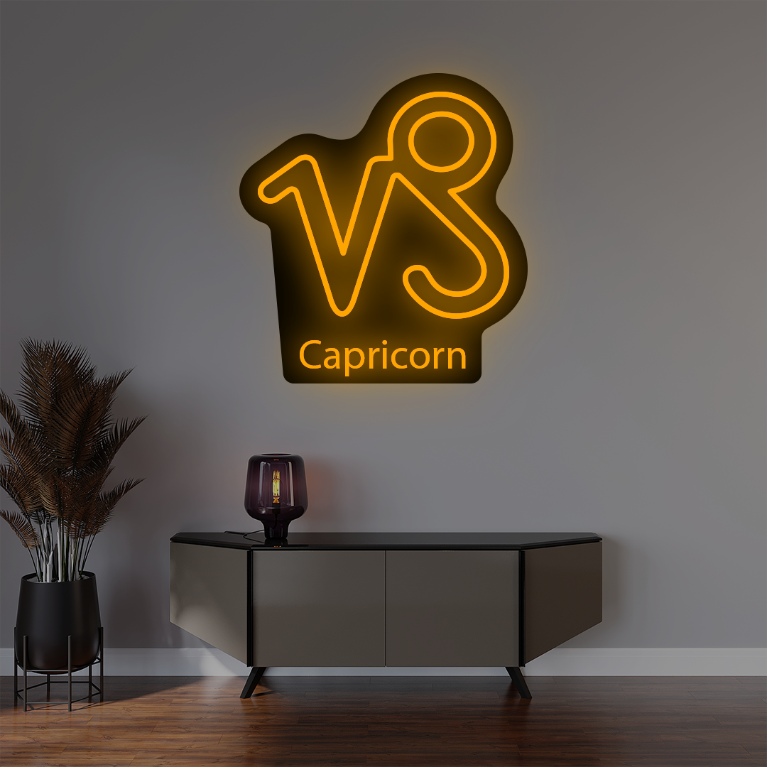 Capricorn Zodiac Illuminated Sign