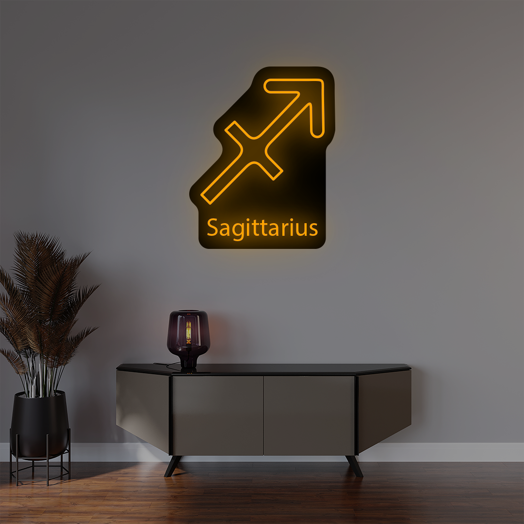 Sagittarius Zodiac Illuminated Sign