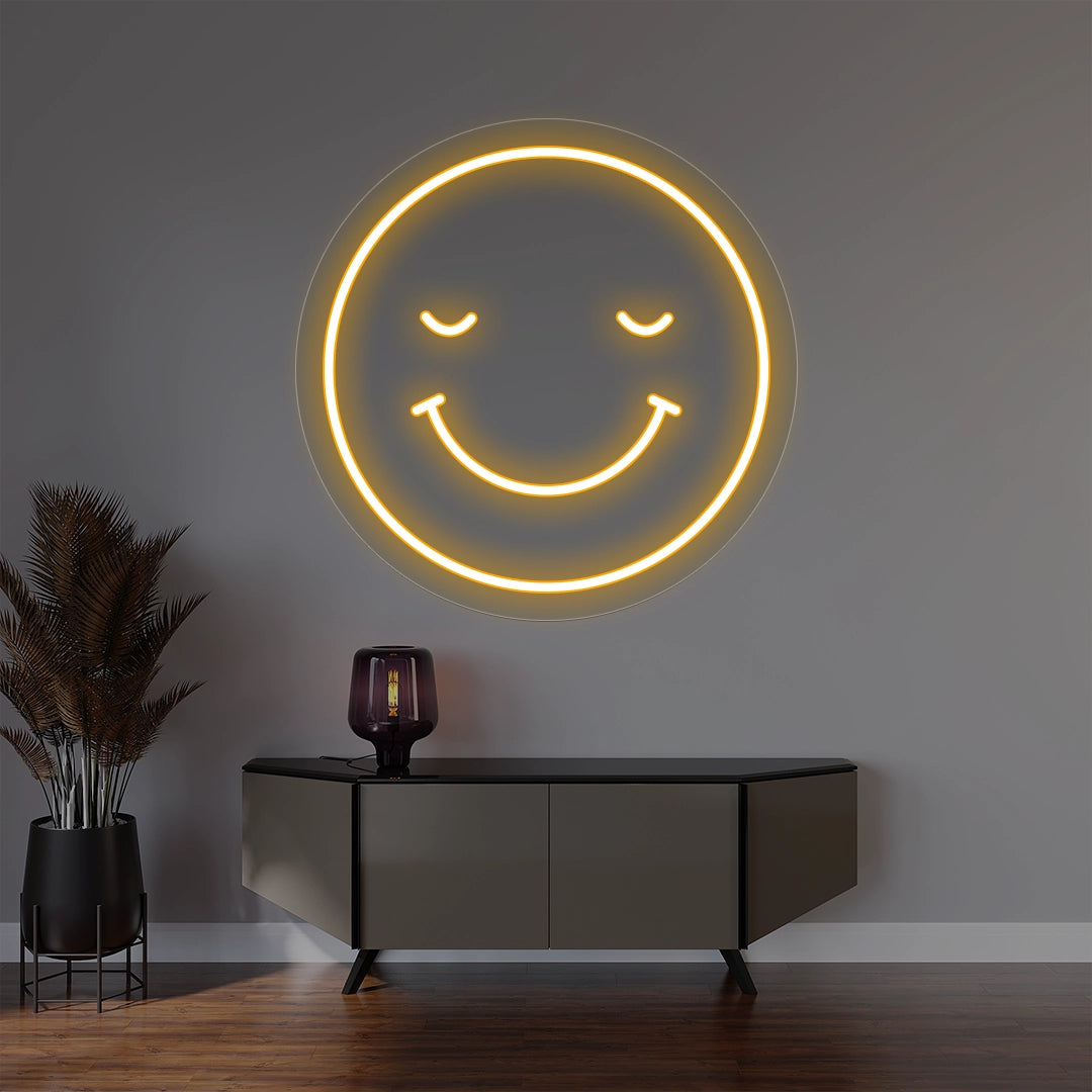 Smiling Face With Smiling Eyes Emoji Neon Sign