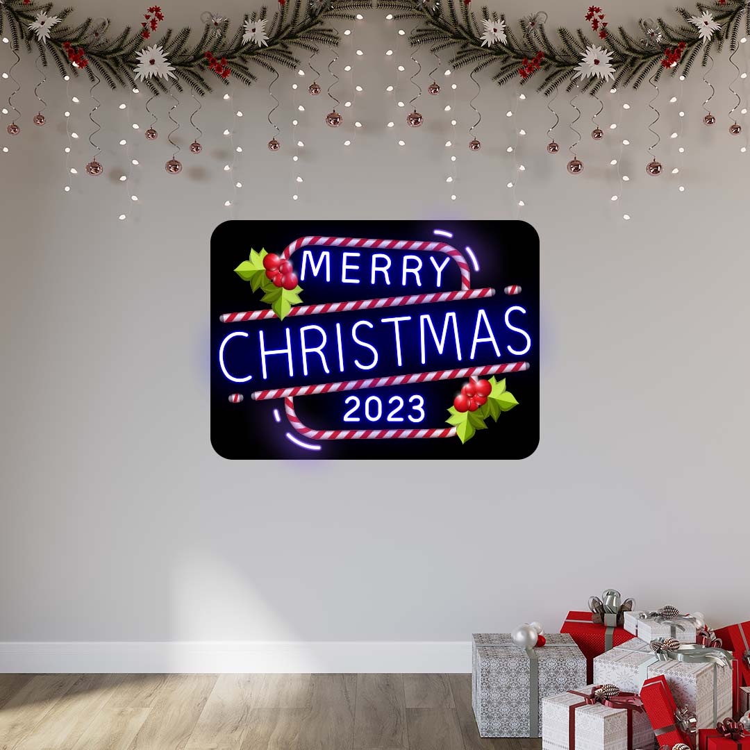 Merry Christmas 2023 UV Print Neon Sign | CNUS024265