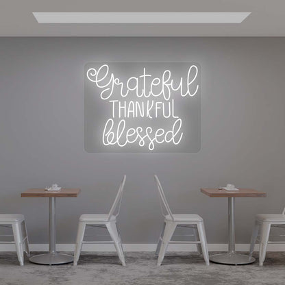 Grateful Thankful Blessed Neon Sign | CNUS021224