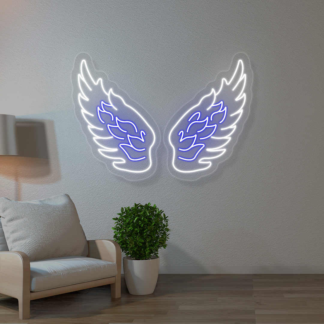 Angel Wings Multicolor Neon Sign | CNUS015648 | Blue