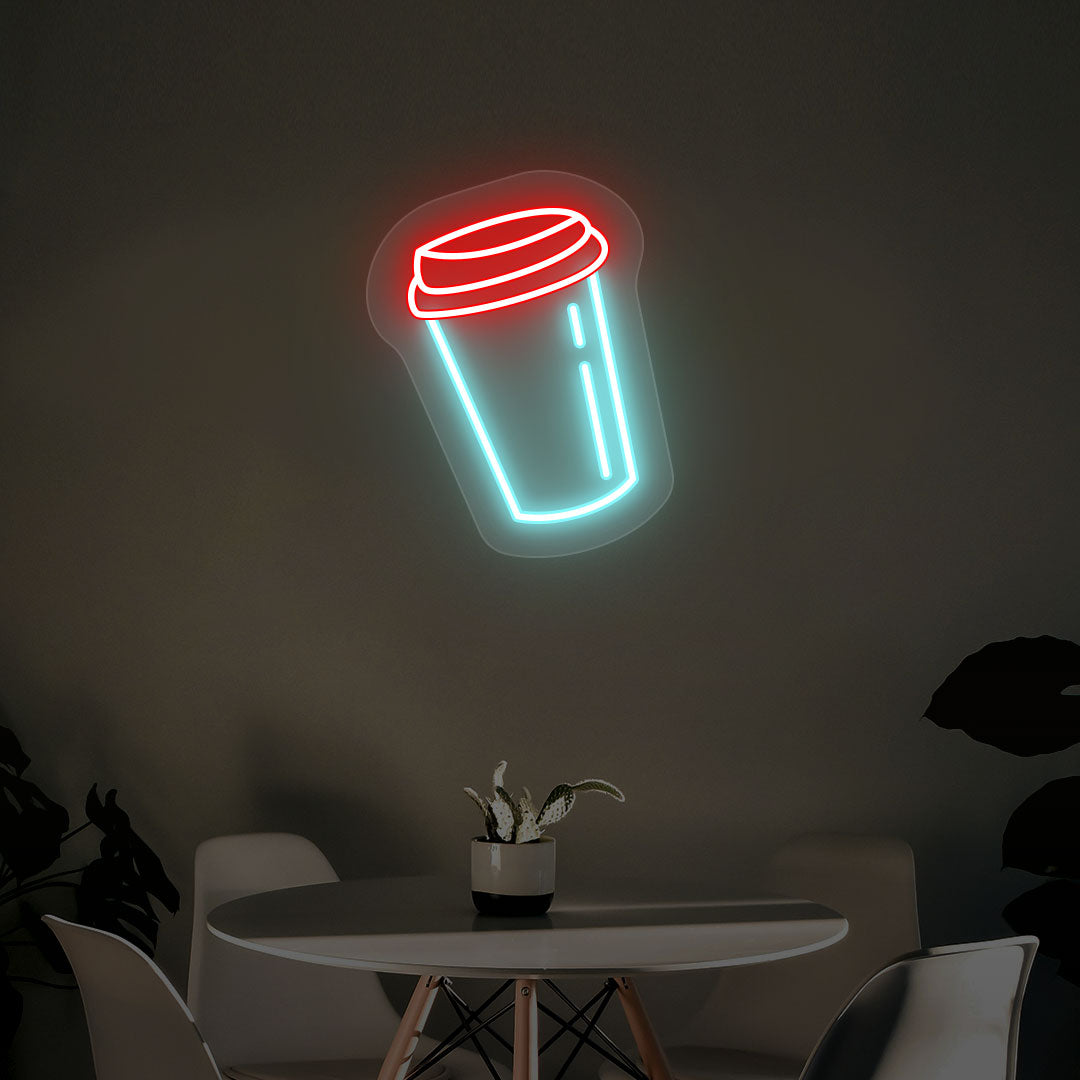 Coffee Cup Neon Sign - Multicolor