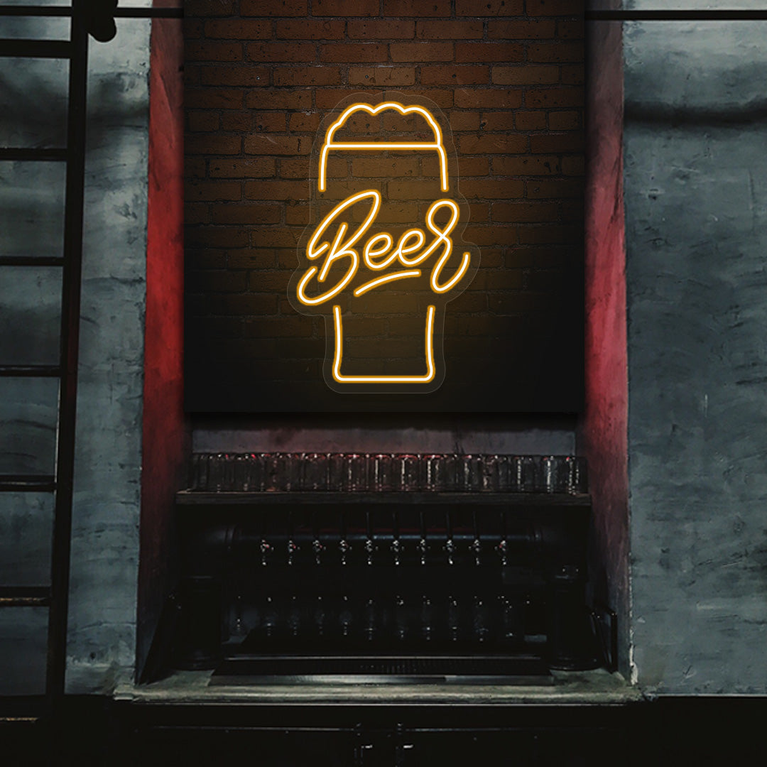 Beer Glass Neon Sign | CNUS015872 | Orange