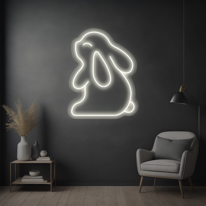 Cute Bunny Neon Sign | Warmwhite