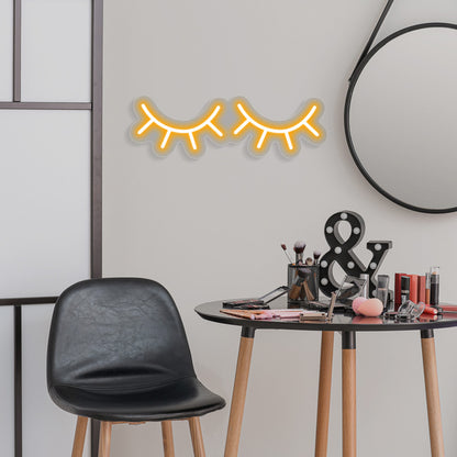 Eye Lashes Neon Sign | CNUS014322 | Orange