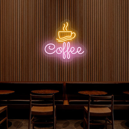 Coffee Cafe Neon Sign - Multicolor