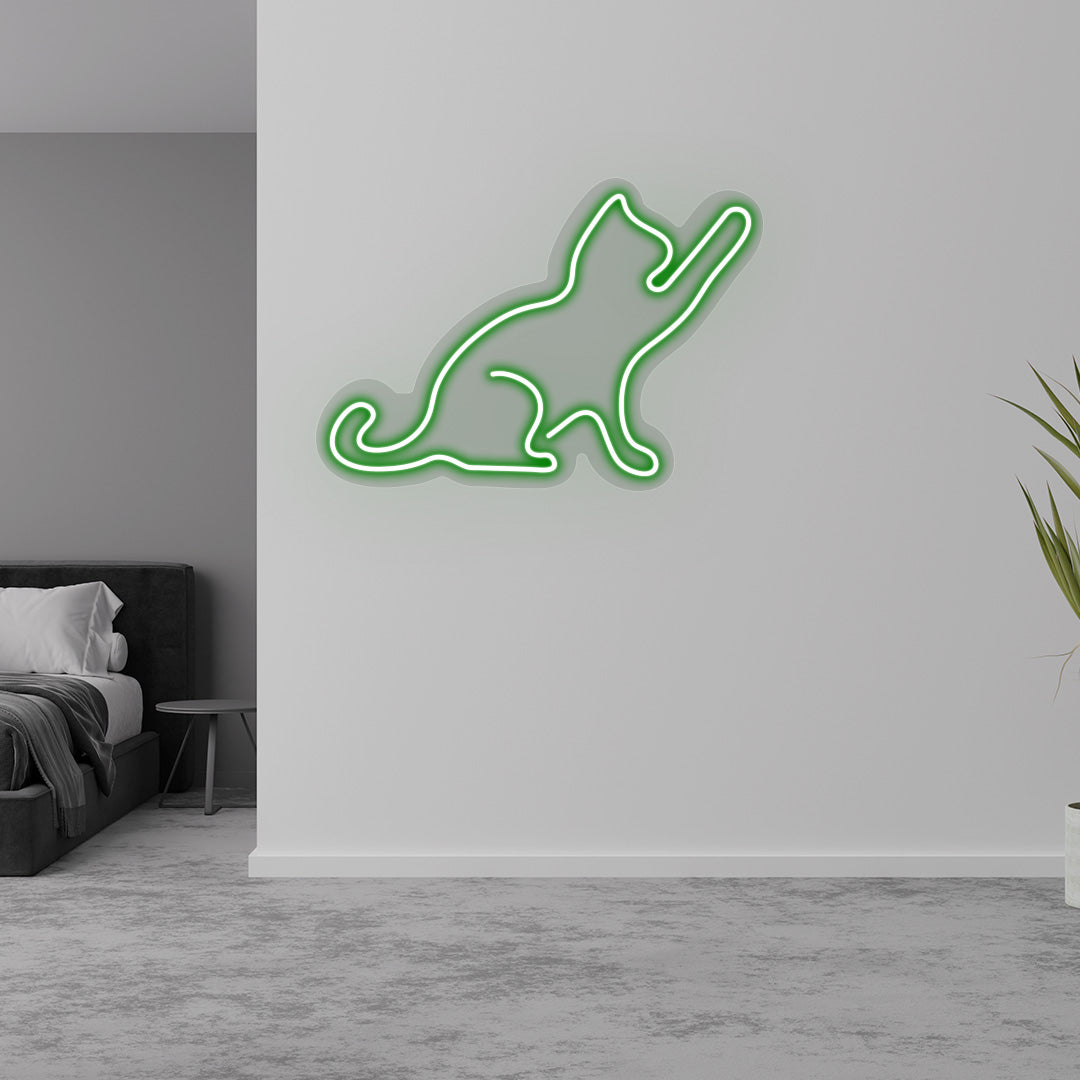 Cat Neon Sign | CNUS015488 | Green