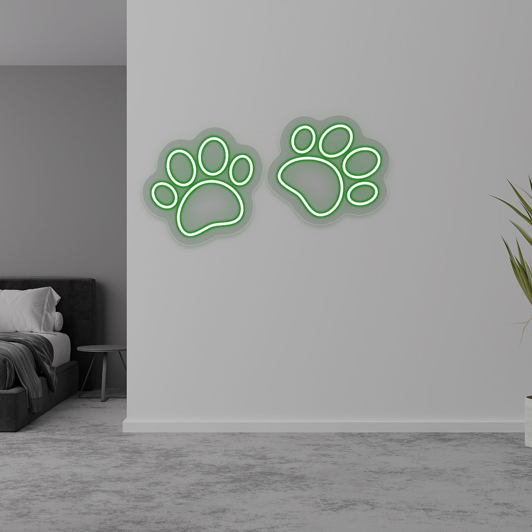 Cat Paws Neon Sign | CNUS015408 | Green