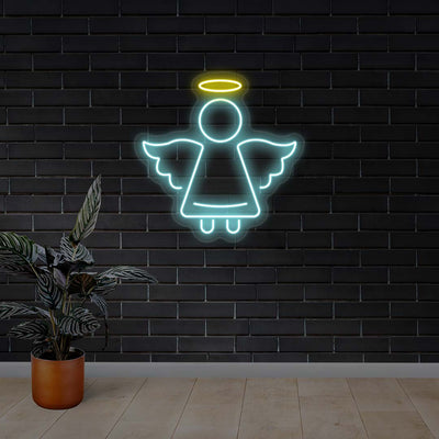 Christmas Angel Neon Sign | Iceblue