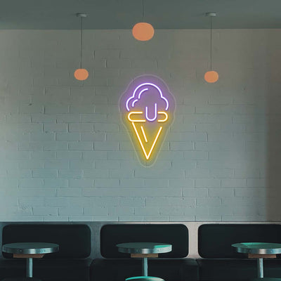 Ice Cream Neon Sign | Purple 