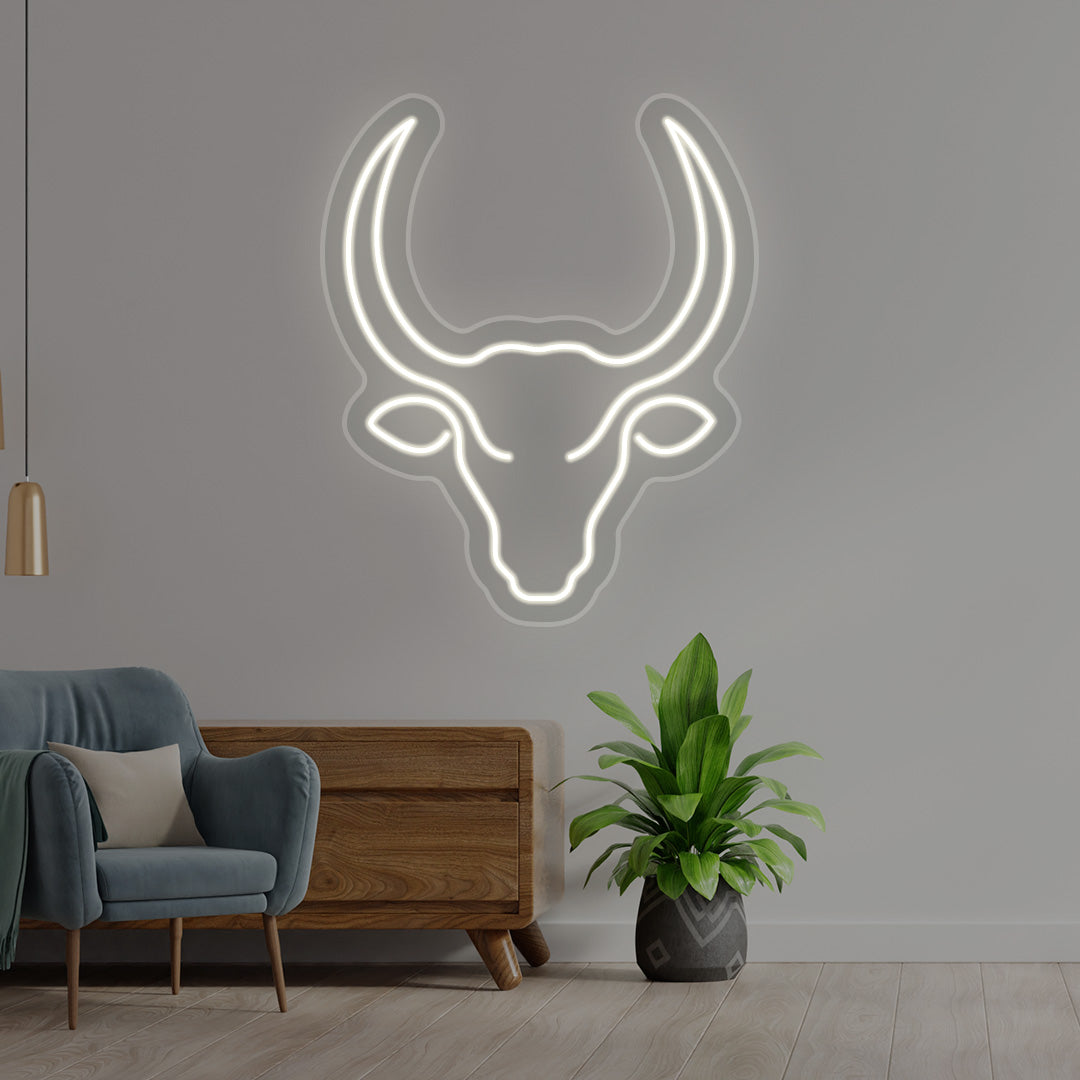 Bull Head Neon Sign | CNUS016400 | Warmwhite