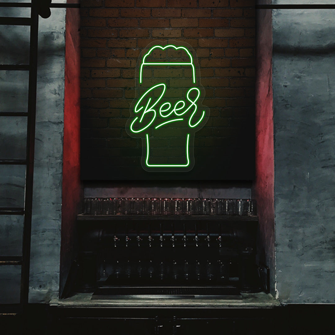 Beer Glass Neon Sign | CNUS015872 | Green