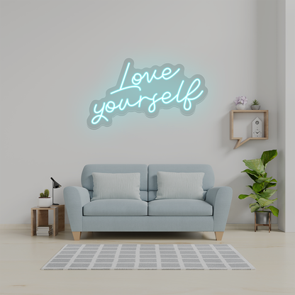 Love Yourself Neon Sign | Iceblue