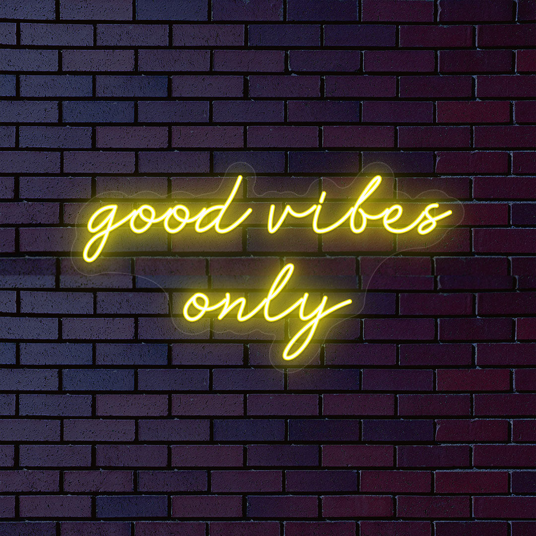 Good Vibes Only Neon Sign | CNUS000018 | Yellow