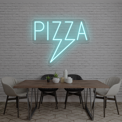 Pizza Bolt Neon Sign | Iceblue